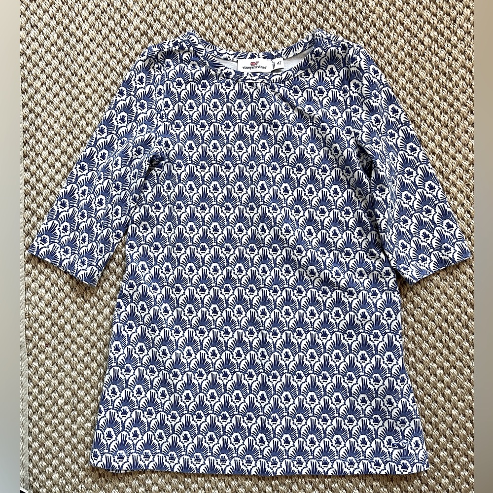 Vineyard Vines blue pattern dress